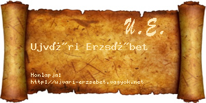 Ujvári Erzsébet névjegykártya